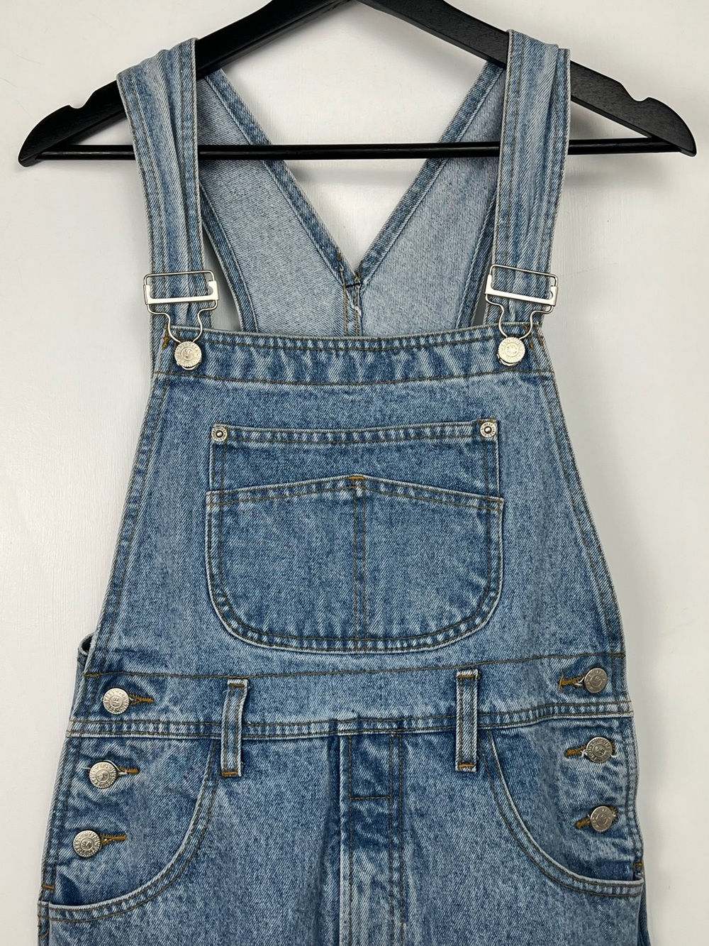 West Street Vintage Denim Overalls size S 4/6 Light Blue 100% Cotton Y2K
